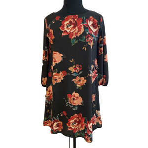 Everly Dark Floral Mini Dress Size Small Black Romantic Whimsigoth Forest Fairy